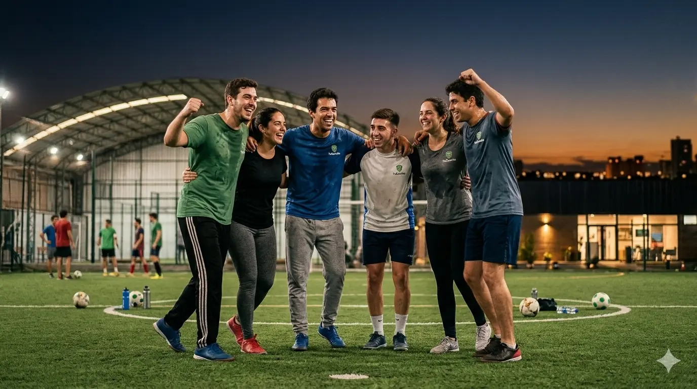 Amigos después del partido